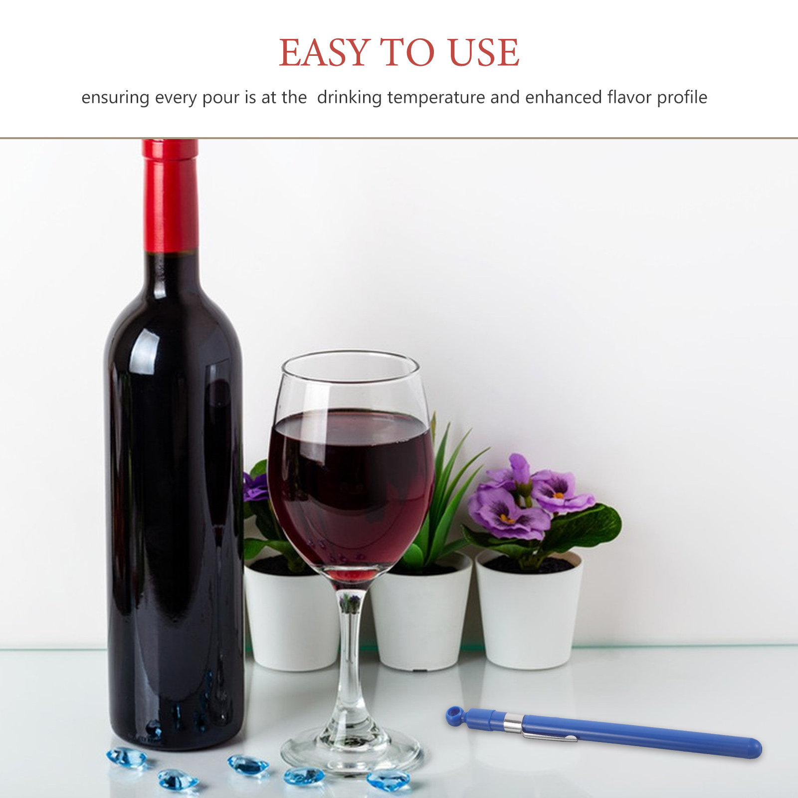 Glass Wine Thermometer Easy Re - Home Cooking Usa 评论和价格