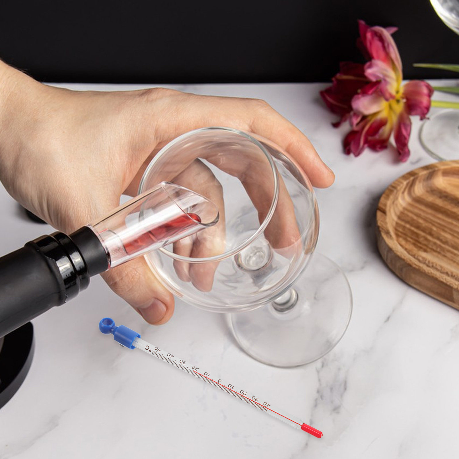 Glass Wine Thermometer Easy Re - Home Cooking Usa 评论和价格