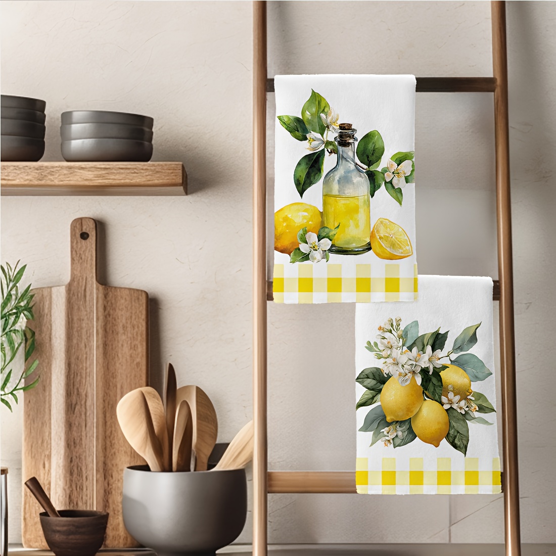 2Pcs, Lemon Floral Pattern Kit - Home Cooking Services 评论和价格