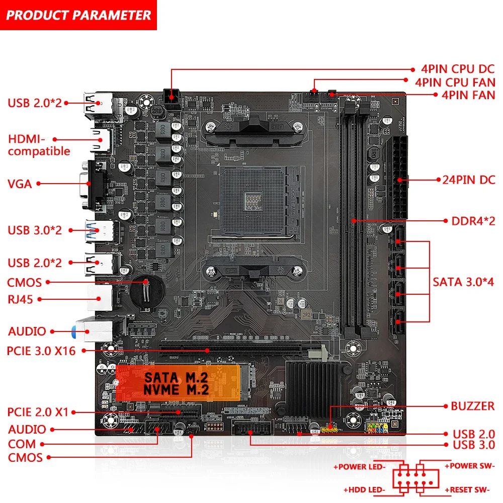 MACHINIST B450 Motherboard AMD - Home Cooking Videos 评论和价格