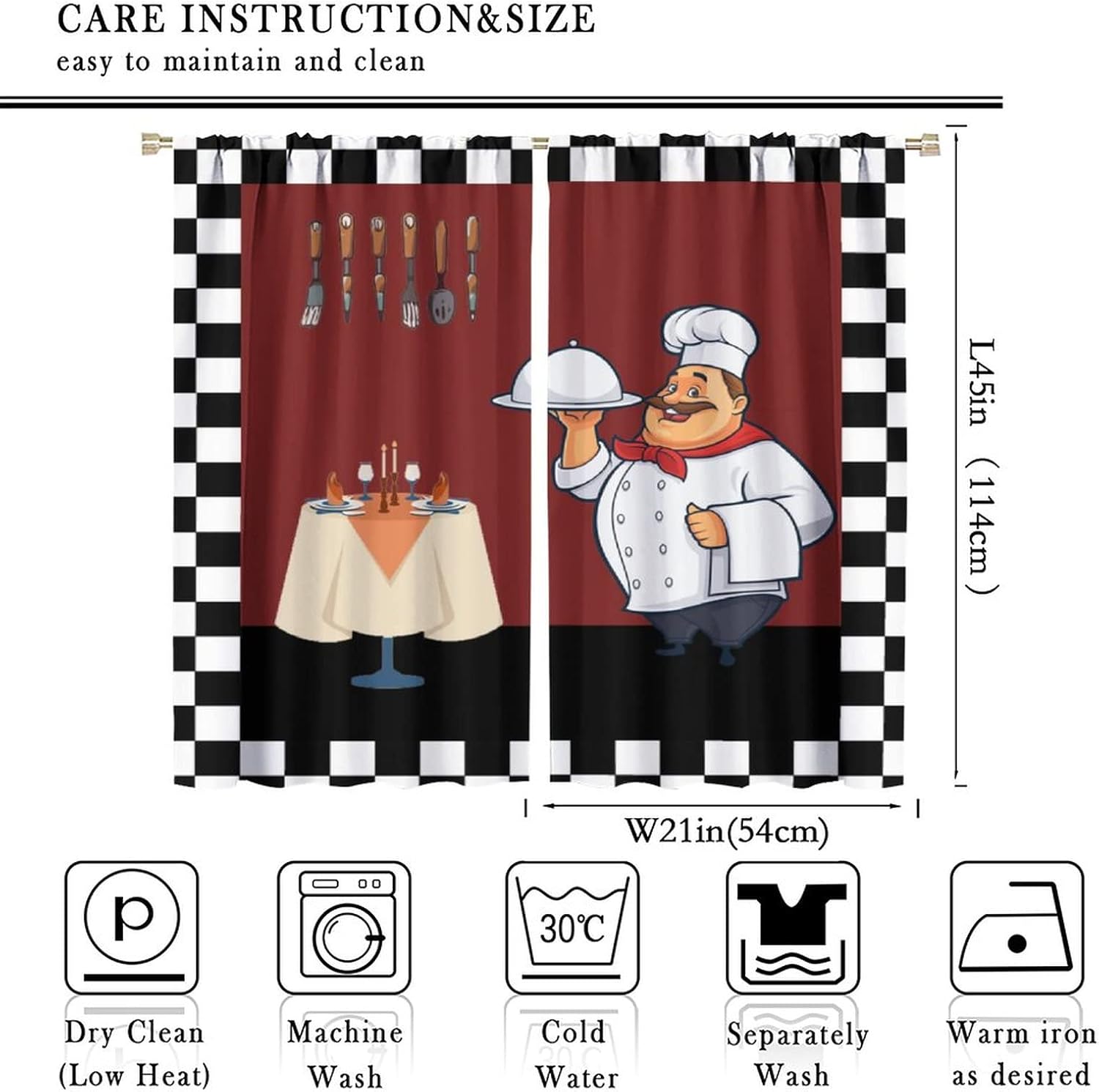Fat Chef Kitchen Curtains ，Car - Home Cooking Youtube 评论和价格