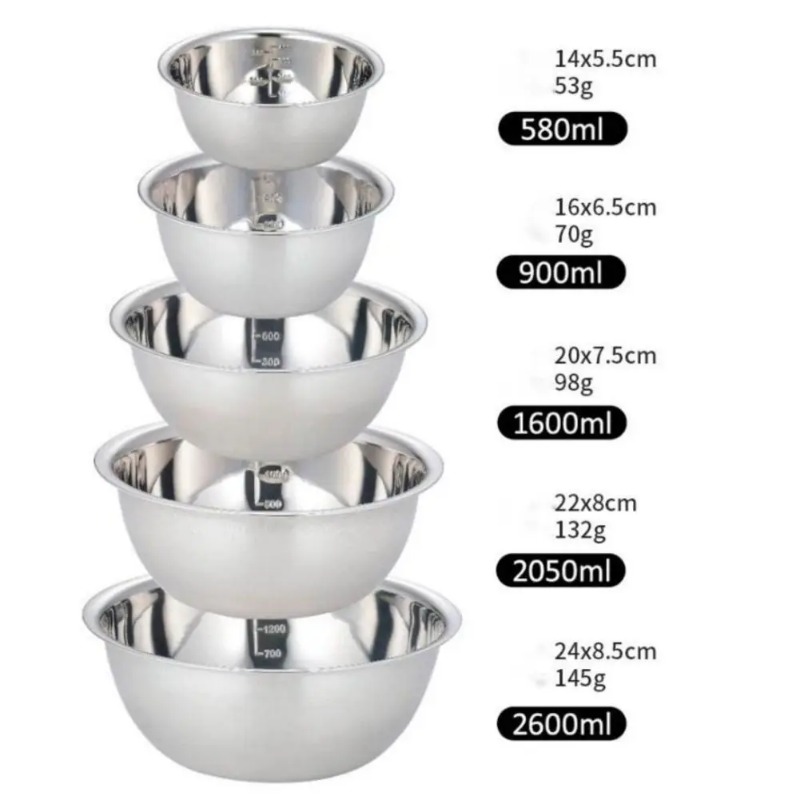 Stainless Steel Mixing Bowls P - Home Cooking Services 评论和价格