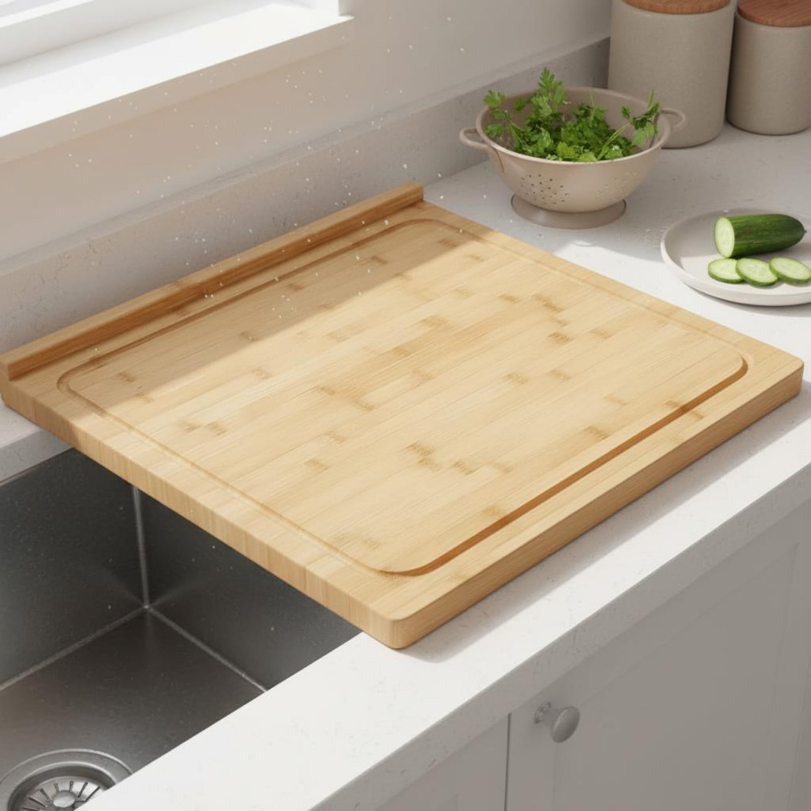 Over the Sink Cutting Board Mu - Home Cooking Usa 评论和价格