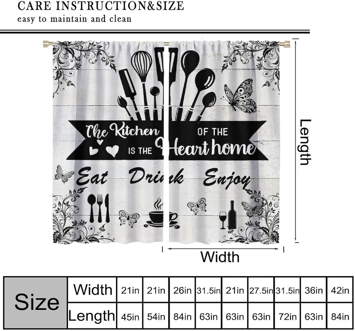 Farmhouse Rustic Curtains, Vin - Home Cooking Youtube 评论和价格